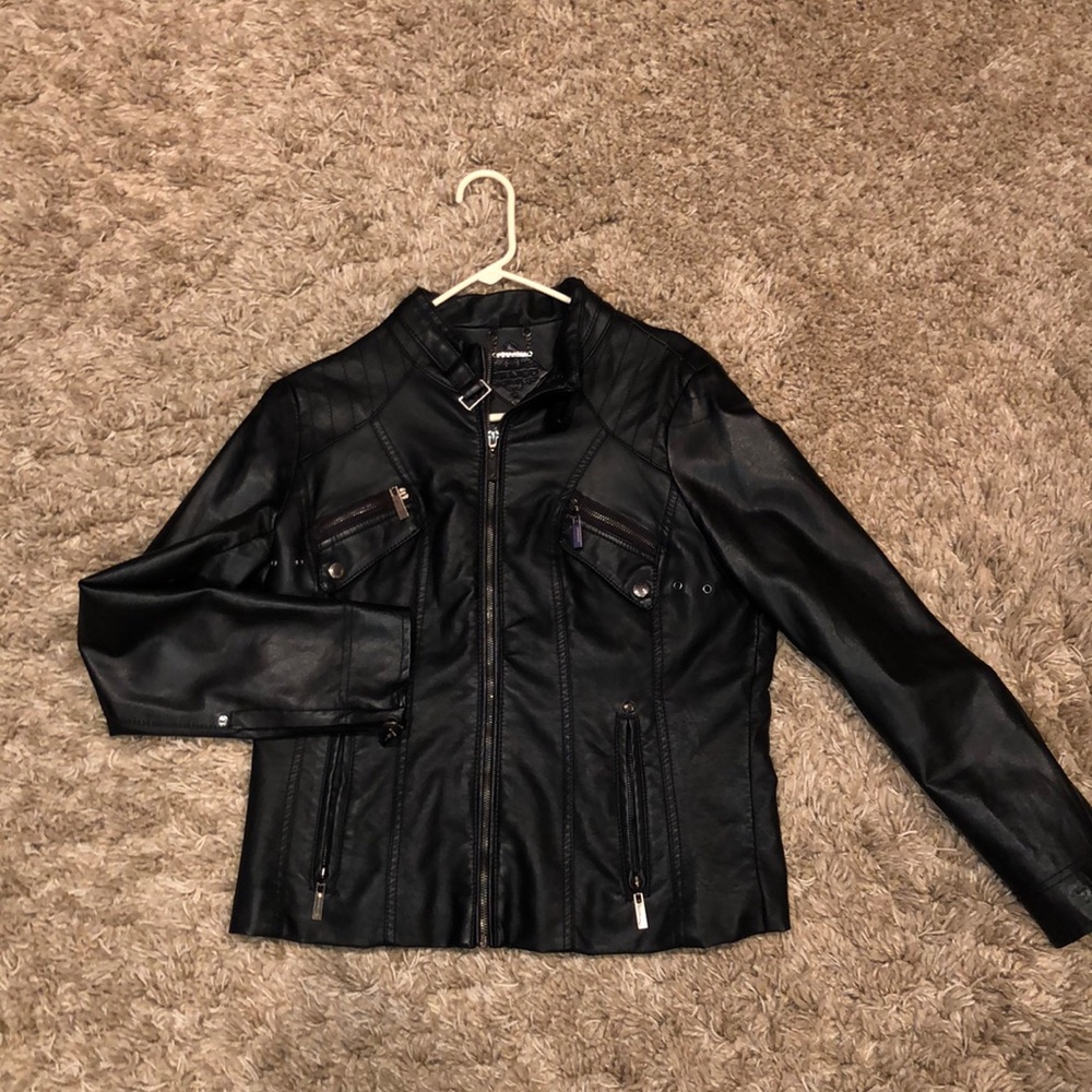 Faux leather jacket!